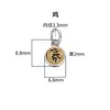 Pingente de Prata de Lei S925 com Doze Deuses Guardiões do Zodíaco Charme Vintage em Sânscrito Acessórios para Pulseira Trançada DIY