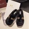Mocasines de peluche 2026 sin cordones, cómodos zapatos sin cordones de nuevo estilo, zapatos peludos para mujeres embarazadas, zapatos sin cordones de suela suave para mujer para otoño e invierno