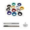 600 juegos 5 mm color metal cobre ojal de cobre hebilla ojal de aire anillo de agujero herramienta de instalación juego manual ojal de vapor