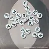 Cuentas de Letras Acrílicas Perforadas Redondas Planas Plásticas Materiales para Manualidades DIY Accesorios de Joyería Infantil