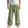 2025 Transfronterizos Nuevos Pantalones Hawaianos de Otoño Pantalones Sueltos Pantalones de Playa Cordón Bolsillo Frontal Rectos