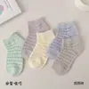 Calcetines Ai Di Da para Niños y Niñas, Verano, Malla Fina, Diseño de Caricatura con Letras, Algodón Peinado, Tallas 1-15, Venta al por Mayor desde Fabricante