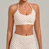 Top Esportivo Cropped para Yoga com Estampa Retrô para Pilates Fitness Exercício Yoga Feminino 6117