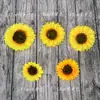Girasol Artificial 15cm, Girasol 17cm, Accesorios de Luz de Flor Solar, Decoración para Sala de Estar del Hogar Flor Luz Led