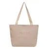 Bolsas de Palha Trançada Atacado, Novo Estilo, Cor Sólida, Simples, Grande Capacidade, Bolsa Feminina de Palha Trançada, Bolsa de Ombro, Leve, Bolsa Trançada para Trabalho Diário