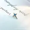 Brincos Pequenos de Estrela de Quatro Pontas em Liga de Titânio F136 Titânio G23 Rosca Interna Zircônia Piercing para Lábio Piercing para Língua Joias de Piercing