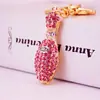 Llavero Creativo Estilo Bolos de Cristal Incrustado de Diamantes para Coche Accesorios de Bolso para Mujer Colgante Llavero Pequeño Regalo 1054