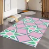 Tapete Minimalista Moderno para Sala de Estar, Tapete de Veludo Cristal para Mesa de Centro, Tapete de Luxo Leve de Alta Qualidade com Padrão de Folhas para Quarto ao Lado da Cama