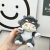 Llavero Divertido de Gato Lucifer Colgante de Peluche Creativo Gatito Bizco Adorno Colgante para Bolso Muñeco para Agarrar