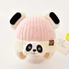 Gorro de Lana para Bebé Otoño e Invierno Protección para las Orejas Lindo Tejido para Bebé Otoño e Invierno Niña Panda Gorro Cálido de Lana Cubreorejas