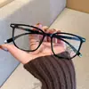 Nuevo Marco de Gafas Unisex de Moda Tendencia, Ovalado de PC, Anti-Luz Azul, Popular en Redes Sociales, Se Puede Personalizar para Lentes de Graduación, Aspecto Natural, Color Té