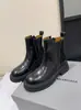 Botines Chelsea con Aumento de 4 cm para Mujer 2026 Otoño/Invierno Nuevo Estilo Suela Gruesa Tacón Grueso Estilo Británico Versátiles Adelgazantes Botas Martin