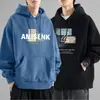 Sudadera con capucha para hombre, chaqueta gruesa casual holgada, nueva tendencia otoño 2025 marca impresa top de manga larga para pareja