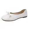 Zapatos Mary Jane para Mujer, Verano Planos Transpirables Cómodos Casuales Superficie Suave Boca Baja Estilo Verano Frijol Suela Suave Trabajo Zapatos Pequeños de Cuero