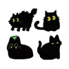 Broche Lindo y Divertido de Gato Negro, Decoración para Mochila Escolar de Niños Ropa, Insignia Metálica Creativa de Animales de Dibujos Animados