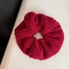 Scrunchie de Pelúcia Outono e Inverno Estilo Coreano Scrunchie Doce Grande Scrunchie Gordo Simples Prendedor de Coque