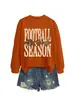 Amazon eBay sitio independiente moda cómoda versátil mujer temporada de fútbol cuello redondo manga larga sudadera