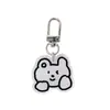 Transfronteiriço Novo Desenho Animado 2D Fofo Simples Desenho Chaveiro de Acrílico Bolsa de Casal Decoração de Celular
