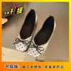 Zapatos de Vestir de Boca Baja con Lazo de Lunares Estilo Bosque Retro para Mujer 2026 Verano Nuevos Mocasines Slip-On de Punta Redonda Suela Suave