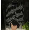 Sudadera de Hombre Nueva de Otoño/Invierno 2026 Más Vendida con Lentejuelas Desgastadas, Manga Larga, Letras Tie-Dye, Top de Lujo Ligero de Moda