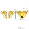 Cierre Magnético con Forma de Corazón de Acero Inoxidable Conector de Doble Agujero Broche para Pulsera con Forma de Corazón Broche para Collar Accesorios para Joyería DIY con Forma de Corazón Venta al por Mayor