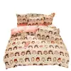 Colección nueva 2026: Juego de ropa de cama de cuatro piezas de terciopelo de leche, grueso y forrado de felpa, con estampado fresco y delicado, amigable con la piel y suave, adecuado para habitaciones de dormitorios
