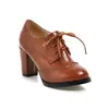 Botines de Tacón Alto Estilo Británico Original de Comercio para Primavera y Otoño con Tacón Grueso Tallas Grandes y Pequeñas 32-43 Botas para Mujer Calzado para Todas las Estaciones Planos