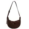 Bolsa Luna Retro Transfronteiriça Feminina Grande Capacidade Hobo Moda Casual Bolsa de Ombro Feminina Suede Pelúcia Bolsa Fábrica Atacado