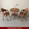 Conjunto de Mesa e Cadeiras Estilo Nórdico Italiano, Combinação de Mesa Redonda, Luxo Leve, Design Moderno Simples, Adequado para Negociações Comerciais, Varanda, Chá de Leite, Lazer, Sala de Estar