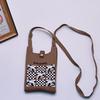 2024 Bolsa de Mão Mini de Tricô Guofeng Panda Bolsa de Celular Fashion Guofeng Bolsa de Ombro Bolsa Casual Versátil