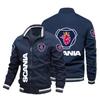 Chaqueta Nueva de Primavera y Otoño para Hombre Chaqueta con Logotipo de Motocicleta Chaqueta Deportiva con Logotipo de Coche Top Camisa con Cremallera Estampada