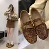Mocasines Retro de Punta Redonda sin Cordones con Hebilla Oculta para Aumentar la Altura Zapatos de Suela Simple Otoño 2026 Estilo Old Money Zapatos Nuevos para Mujer Mules