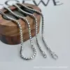 Hot-Selling de AliExpress Collar de Cadena de Caja para Coche de 2.0 mm Joyería de Plata Chapada de Venta Caliente Europea y Americana Collar de Plata de Moda Chapado en Cobre