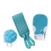 Set de toalla de baño de tres piezas, tira exfoliante para la espalda, toalla de baño, bola de baño, herramienta de baño para uso doméstico, guantes, toalla de baño, set de tira exfoliante para la espalda
