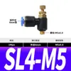 Conector Neumático SL8-02 Válvula de Aceleración SL6-01 Válvula de Control de Velocidad SL4-M5 Control de Velocidad Manguera de Aire SL10-03 SL12-04