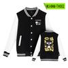 Chaqueta de Béisbol con Temática de Manga Japonesa, Uniforme de Béisbol de Manga Larga para Otoño, Chaqueta Casual Holgada Estilo Oversize para Pareja