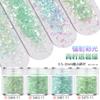 Nail art glitter lantejoulas glitter pó gradiente conjunto azul roxo 123mm misto esmalte joias material gota de cola