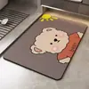 Alfombrilla de Baño, Alfombrilla Antideslizante para Entrada de Baño, Alfombrilla Absorbente de Tierra de Diatomeas, Alfombra Doméstica de Dibujos Animados de Secado Rápido