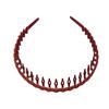 Diadema de dientes largos esmerilados, con ondas de color caramelo coreano, antideslizante, para lavar el cabello, maquillaje facial, diadema sencilla para exteriores