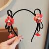 Ano Novo estilo chinês joias infantis simulação trançado headband bonito festivo borla flor headband Ano Novo estilo acessórios de cabelo