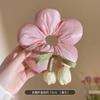 Flor Tulipa Anel de Cabelo Intestino Grosso Feminino Grande Acessórios de Cabelo Super Fada Laço de Cabelo Enfeite de Cabeça