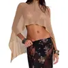 Etiquetable y Disponible para Dropshipping, Chal Irregular de Verano con Protección Solar para Mujer, Estilo Holgado y Relajado, Cubreprendas de Punto de Seda Helada