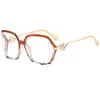 Monturas de Gafas Personalizadas de Metal Hueco de Estilo Europeo y Americano Transfronterizas, Multicolor, Estilo Ins, Ojo de Gato, Moda, Gafas Sin Graduación
