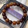 Pulsera Bodhi Tradicional Multigemas Naturales Color Humo para Estudiantes Mujeres, Cuentas Suaves de Semilla de Bodhi para Envolver el Dedo, Cuentas de Oración de Raíz de Bodhi