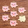 12 Signos del Zodiaco DIY Accesorios para Joyería de Aleación Oro KC Dibujos Animados Esmalte Goteado Colgante de Esmalte Goteado Serpiente Oveja Conejo Caballo Buey Gallo Dijes
