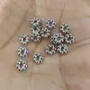Atacado liga banhada Xizang prata ouro floco de neve espaçador contas pulseira contas DIY joias acessórios contas soltas