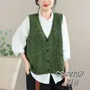 Chaleco de punto de algodón talla grande para mujer, nuevo chaleco suéter suelto para primavera y otoño 2026, cárdigan exterior