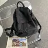 Ins Mochila escolar de lona com cordão de menina artística Harajuku japonesa Mochila estudantil simples retrô coreana de grande capacidade