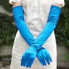 Guantes de Rendimiento para Cantante de Escenario Largo Pasarela Europea y Americana Guantes Sobre el Codo Vestido de Cena Retro Protección Solar Envío Directo