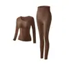 Nueva Ropa Interior Térmica Moldeadora para Mujer, Otoño e Invierno, Capa Base Calefactora, Conjunto Térmico Sin Costuras Adelgazante Moldeador de Cuerpo Superior e Inferior